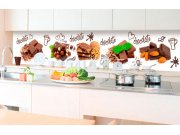 Samolepicí fototapeta do kuchyně - Čokoláda KI-350-021 | 350x60 cm Samolepící fototapety - Na kuchyňskou linku