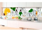 Samolepicí fototapeta do kuchyně - Citrón a led KI-350-023 | 350x60 cm Samolepící fototapety - Na kuchyňskou linku