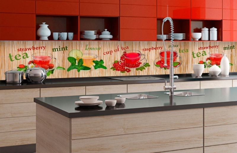 Samolepící fototapety - Na kuchyňskou linku - Samolepicí fototapeta do kuchyně - Čaj KI-350-024 | 350x60 cm Samolepicí fototapeta do kuchyně - Čaj KI-350-024 | 350x60 cm - Na kuchyňskou linku