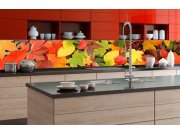 Samolepicí fototapeta do kuchyně - Listy KI-350-027 | 350x60 cm Samolepící fototapety - Na kuchyňskou linku