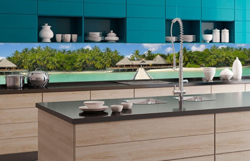 Samolepící fototapety - Na kuchyňskou linku - Samolepicí fototapeta do kuchyně - Molo KI-350-035 | 350x60 cm Samolepicí fototapeta do kuchyně - Molo KI-350-035 | 350x60 cm - Na kuchyňskou linku