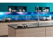 Samolepicí fototapeta do kuchyně - Město budoucnosti KI-350-036 | 350x60 cm Samolepící fototapety - Na kuchyňskou linku