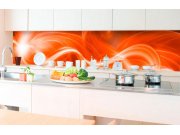 Samolepicí fototapeta do kuchyně - Oranžový abstrakt KI-350-037 | 350x60 cm Samolepící fototapety - Na kuchyňskou linku