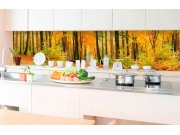 Samolepicí fototapeta do kuchyně - Podzimní les KI-350-045 | 350x60 cm Samolepící fototapety - Na kuchyňskou linku