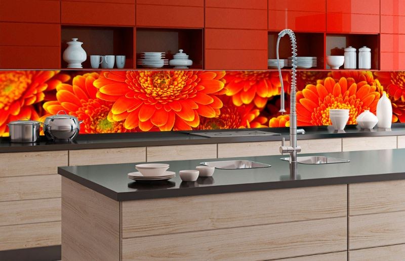 Samolepicí fototapeta do kuchyně - Gerbera KI-350-059 | 350x60 cm Samolepicí fototapeta do kuchyně - Gerbera KI-350-059 | 350x60 cm