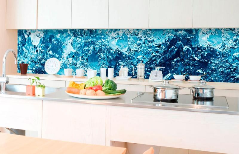 Samolepicí fototapeta do kuchyně - Perlivá voda KI-350-060 | 350x60 cm Samolepicí fototapeta do kuchyně - Perlivá voda KI-350-060 | 350x60 cm