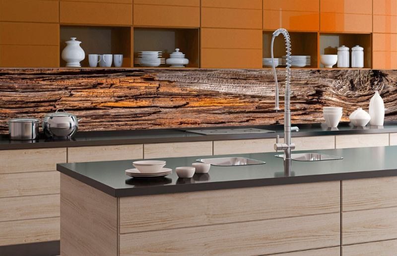 Samolepicí fototapeta do kuchyně - Kůra stromu KI-350-062 | 350x60 cm Samolepicí fototapeta do kuchyně - Kůra stromu KI-350-062 | 350x60 cm