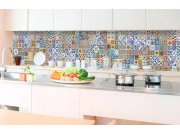 Samolepicí fototapeta do kuchyně - Portugalské kachličky KI-350-097 | 350x60 cm Samolepící fototapety - Na kuchyňskou linku