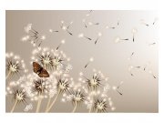 Vliesové fototapety na zeď Pampeliška a motýl | MS-5-0148 | 375x250 cm