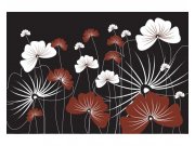 Vliesové fototapety na zeď Květiny na černém pozadí | MS-5-0156 | 375x250 cm Fototapety vliesové