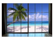 Vliesové fototapety na zeď Pláž za oknem | MS-5-0203 | 375x250 cm