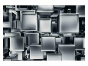 Vliesové fototapety na zeď 3D metalové kostky | MS-5-0285 | 375x250 cm