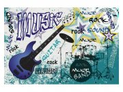 Vliesové fototapety na zeď Modrá kytara | MS-5-0323 | 375x250 cm