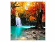 Vliesové fototapety na zeď Vodopád uprostřed lesa | MS-3-0083 | 225x250 cm