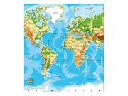 Vliesové fototapety na zeď Mapa světa | MS-3-0261 | 225x250 cm
