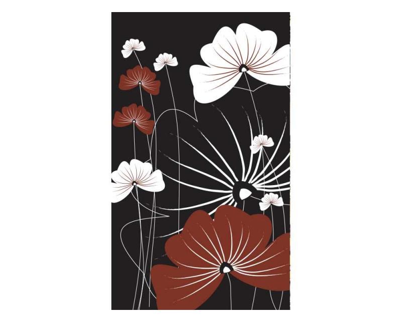 Vliesové fototapety na zeď Květiny na černém pozadí | MS-2-0156 | 150x250 cm - Fototapety vliesové