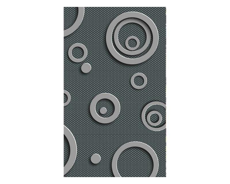 Vliesové fototapety na zeď 3D kovové kruhy | MS-2-0302 | 150x250 cm - Fototapety vliesové