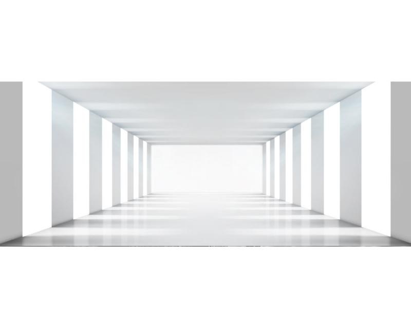 Panoramatické vliesové fototapety na zeď 3D bílá chodba | MP-2-0036 | 375x150 cm - Fototapety vliesové