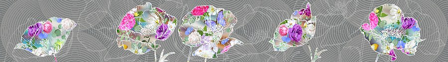Samolepící bordura Květinová abstrakce WB8244 - Samolepící bordury