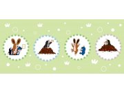 Dětská vliesová bordura Krtek 6130005 | 23,5 cm x 3 m Dětské tapety - Tapety Krteček