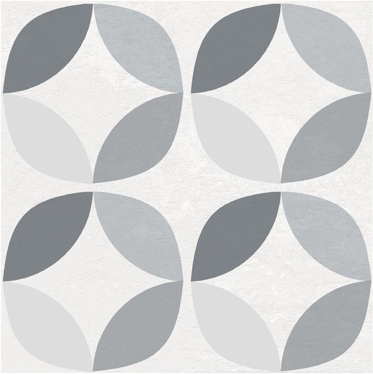 Samolepicí pvc dlažba šedobílé ornamenty 2745056 - Samolepící dlažba