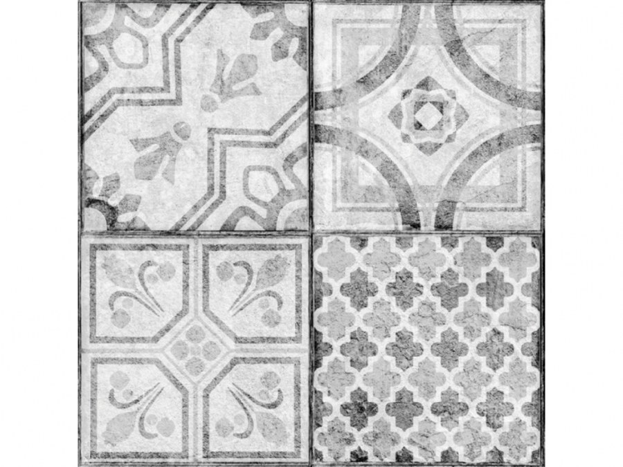 Samolepicí podlahové pvc čtverce šedobílá retro 2745043 - Samolepící dlažba