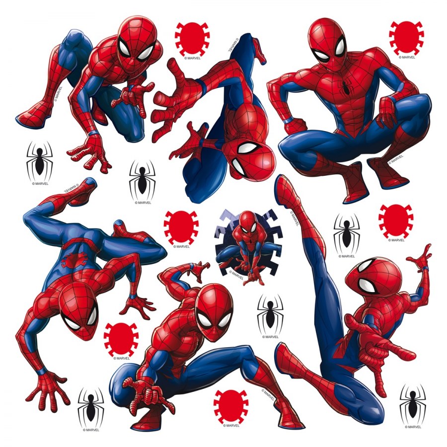 Samolepicí dekorace Spiderman DKS1090 | 30 x 30 cm - Dětské samolepky na zeď