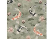 Vliesová omyvatelná tapeta v japonském vzoru Kimono 409437 | Lepidlo zdarma