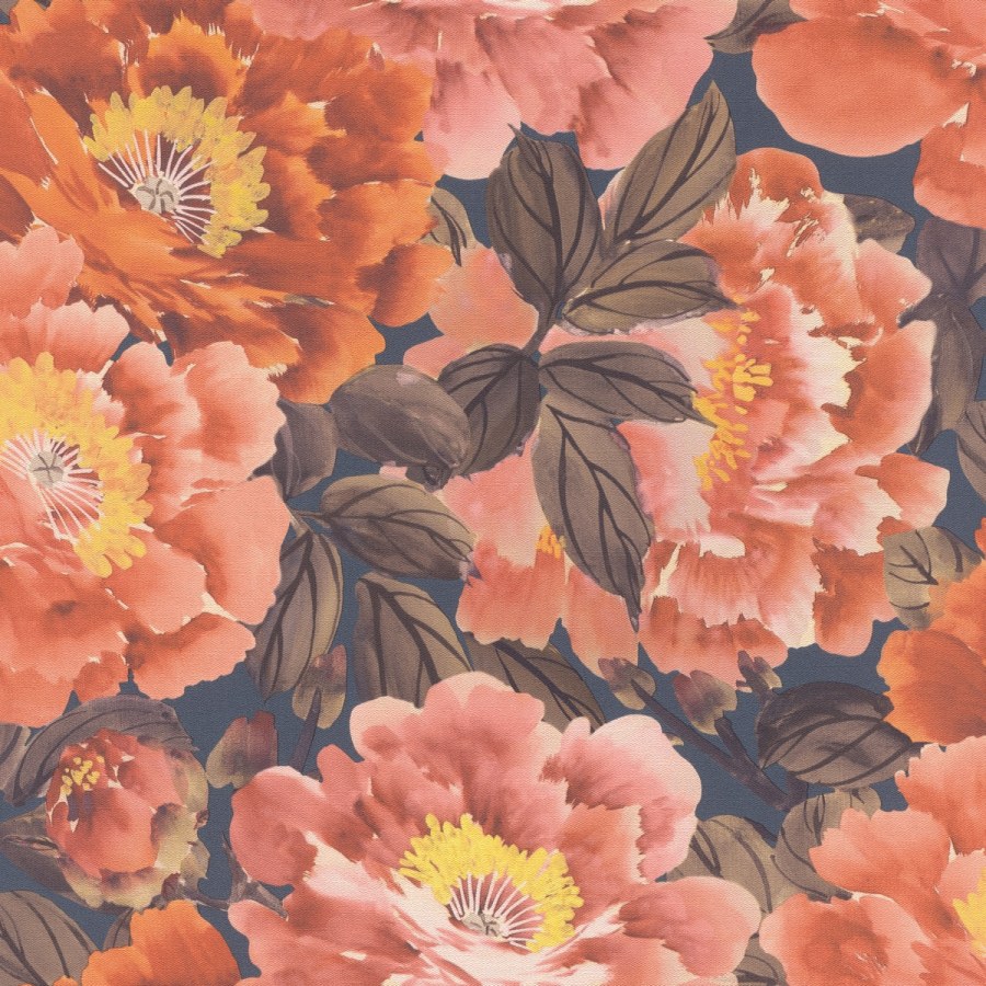 Vliesová omyvatelná tapeta květinový vzor Kimono 408348 | Lepidlo zdarma