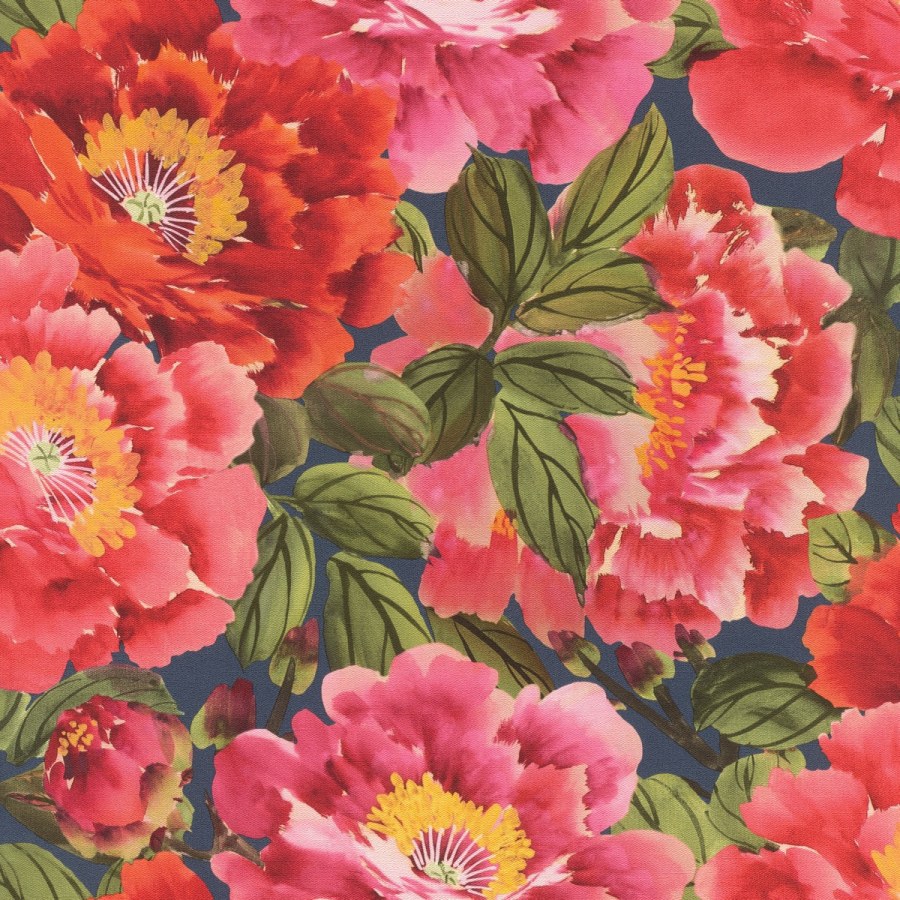 Vliesová omyvatelná tapeta květinový vzor Kimono 408355 | Lepidlo zdarma