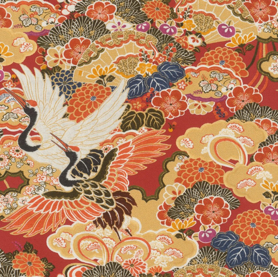 Vliesová omyvatelná tapeta v japonském vzoru Kimono 409345 | Lepidlo zdarma