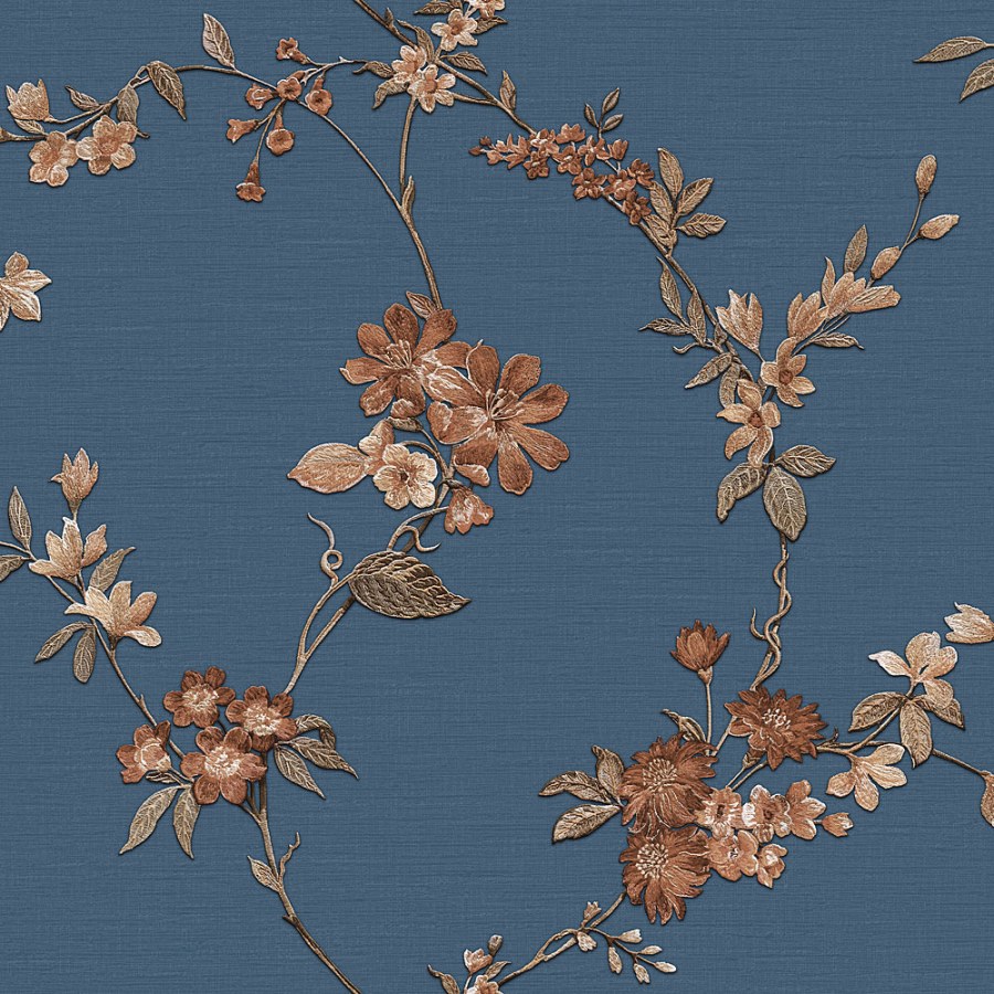 Luxusní vliesová tapeta s květinovým vzorem FT221215 | Lepidlo zdarma - Tapety Fabric Touch