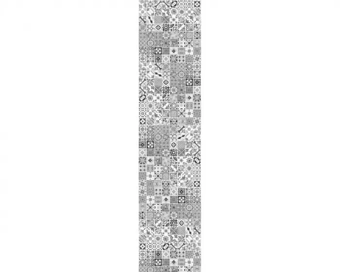 DS-019 Samolepící tapeta ČERNOBÍLÉ KACHLIČKY - samolepící dekorační pás| 60 x 260 cm | Lepidlo zdarma