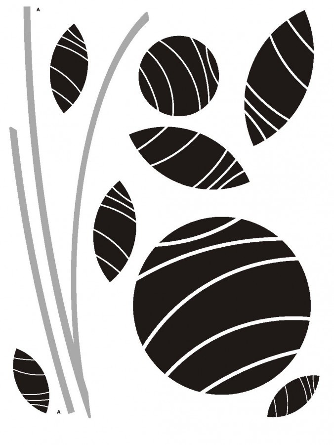 Samolepící dekorace na zeď - Samolepka na zeď Abstract flowers semiš FL-0486, 85x65 cm Samolepka na zeď Abstract flowers semiš FL-0486, 85x65 cm - Samolepící dekorace na zeď