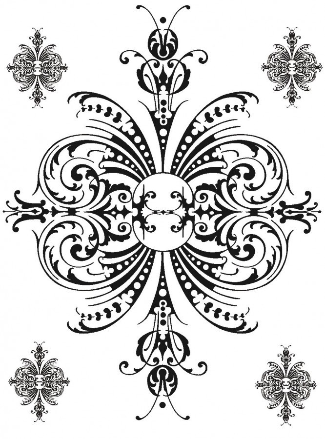 Samolepící dekorace na zeď - Samolepka na zeď Ornament semiš FL-1013, 85x65 cm Samolepka na zeď Ornament semiš FL-1013, 85x65 cm - Samolepící dekorace na zeď