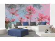 Vliesová fototapeta na zeď Abstrakt růžové květy | Lepidlo zdarma Fototapety vliesové