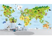 Dětská tapeta Mapa světa | Lepidlo zdarma Fototapety na Vaše přání