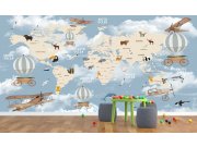 Dětská tapeta world map | Lepidlo zdarma