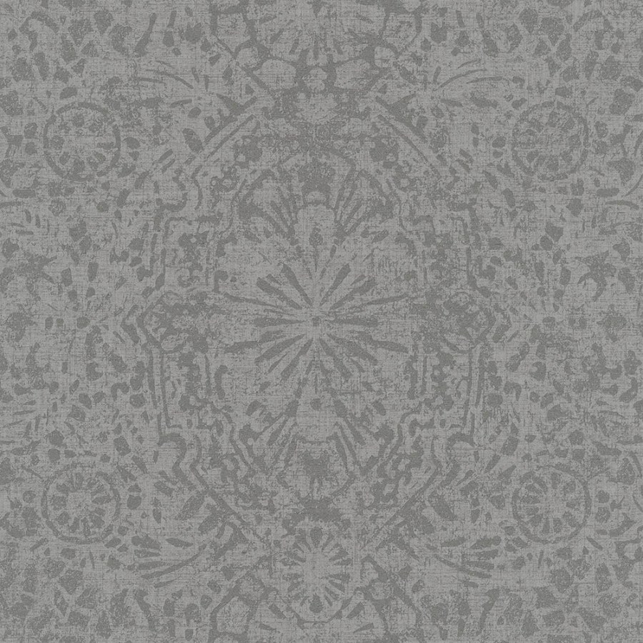 Hnědá vliesová tapeta | metalický damaškový vzor EE3106 | Lepidlo zdarma - Tapety Elementum