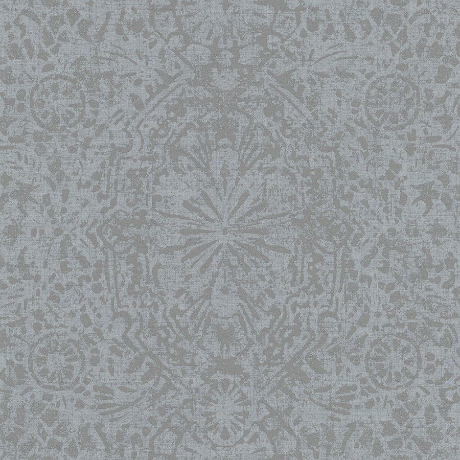 Šedostříbrná vliesová tapeta s damaškovým vzorem EE3105 | Lepidlo zdarma - Tapety Elementum