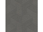 Hnědá geometrická vliesová tapeta s metalickým žíháním EE2104 | Lepidlo zdarma Tapety Vavex - Tapety Grandeco - Tapety Elementum