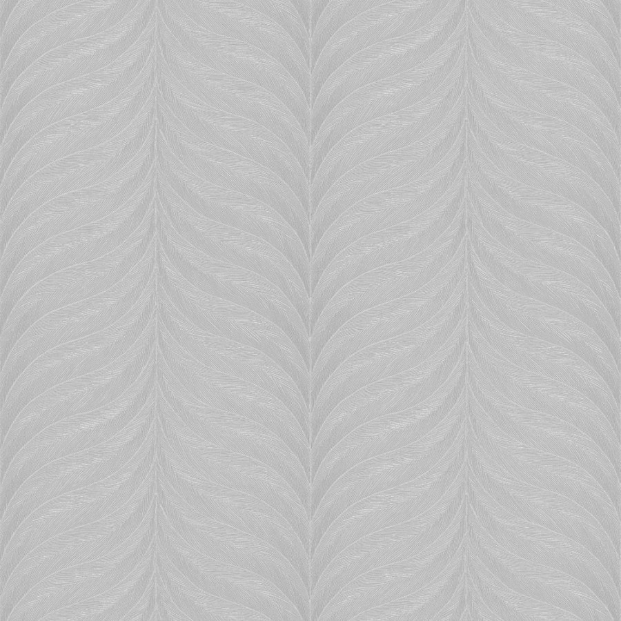 Stříbrná vliesová tapeta | grafický motiv peříček EE1306 | Lepidlo zdarma
