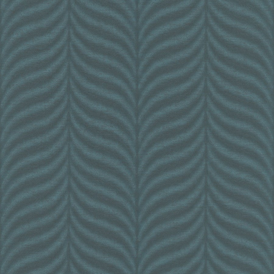 Zelená vliesová tapeta | grafický vzor peříček EE1304 | Elementum | Grandeco