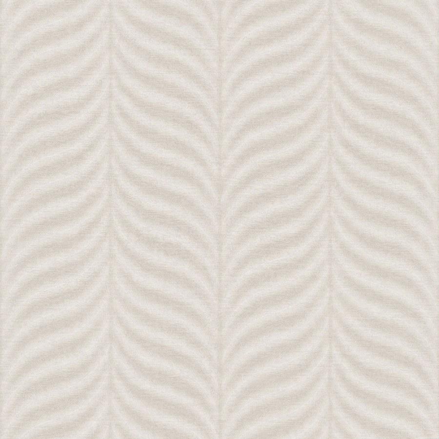 Béžová vliesová tapeta | grafický vzor peříček EE1302 | Lepidlo zdarma