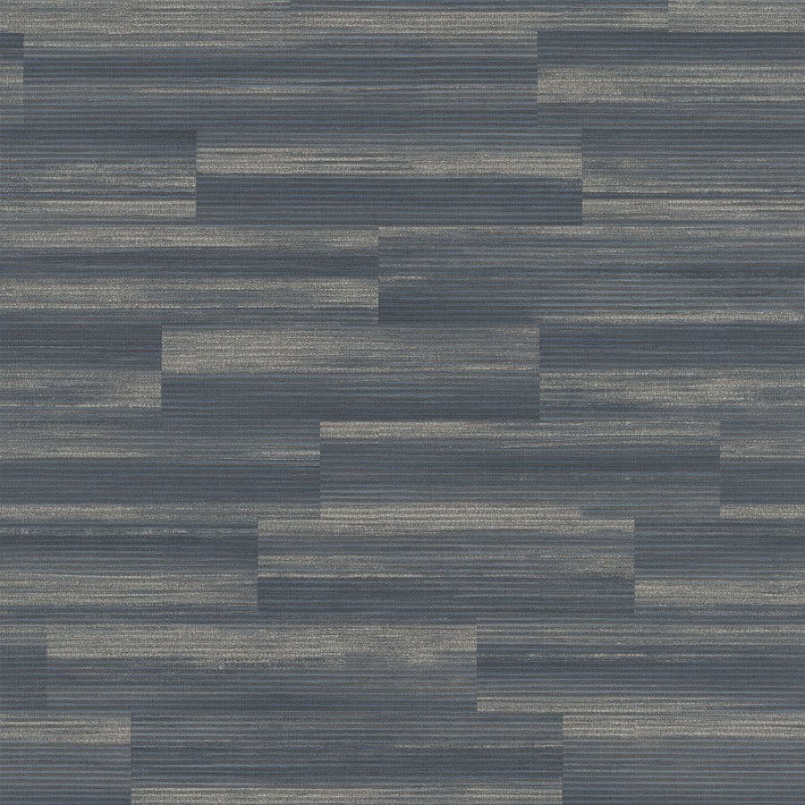 Modro-stříbrná vliesová tapeta se strukturou rohože EE1106 | Lepidlo zdarma