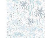 Vliesová tapeta s palmami, rostlinami a listy 283101 | Lepidlo zdarma