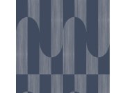 Modrá geometrická vliesová omyvatelná tapeta na zeď A55703 | Lepidlo zdarma