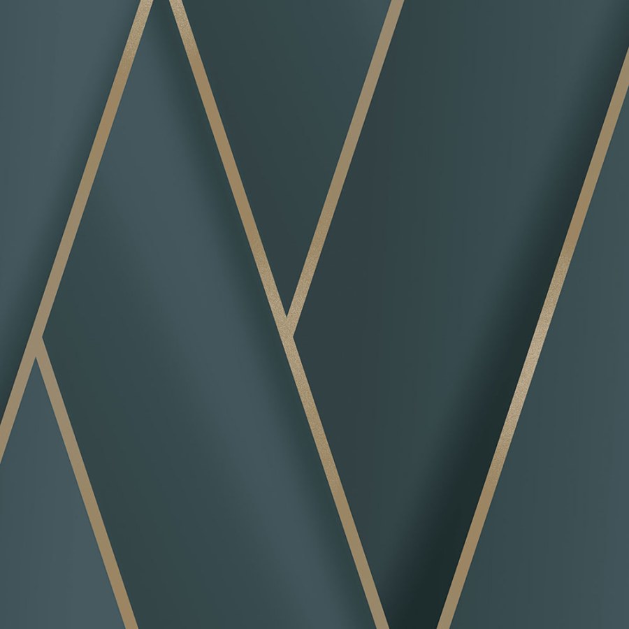 Zelená geometrická vliesová omyvatelná tapeta na zeď 234804 | Lepidlo zdarma - Tapety Premium Selection