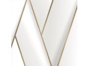 Bílá geometrická vliesová omyvatelná tapeta na zeď 234800 | Lepidlo zdarma Tapety Vavex - Tapety Premium Selection