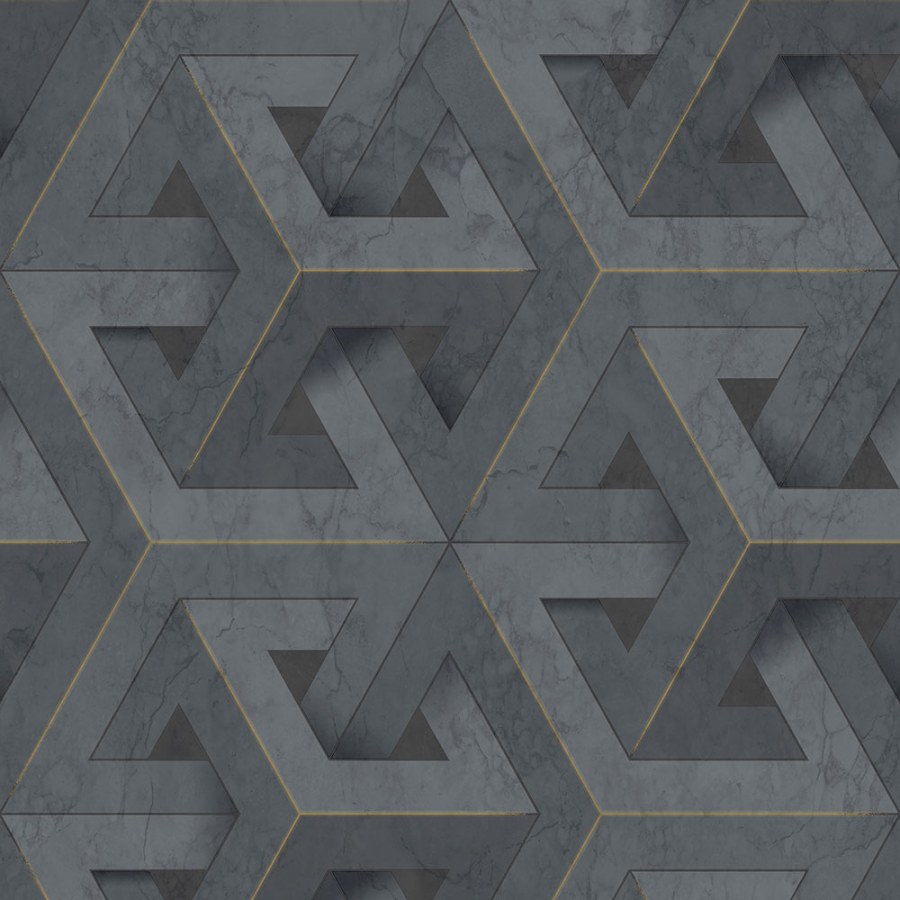 Šedá geometrická mramorovaná vliesová omyvatelná tapeta na zeď 234709 | Lepidlo zdarma - Tapety Premium Selection